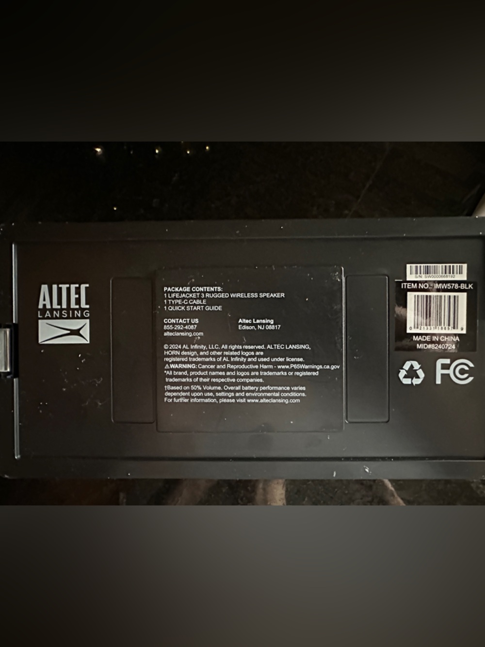 🆕 Altec Lansing LifeJacket 3 Rugged Wireless Speaker - Picture 5 of 8